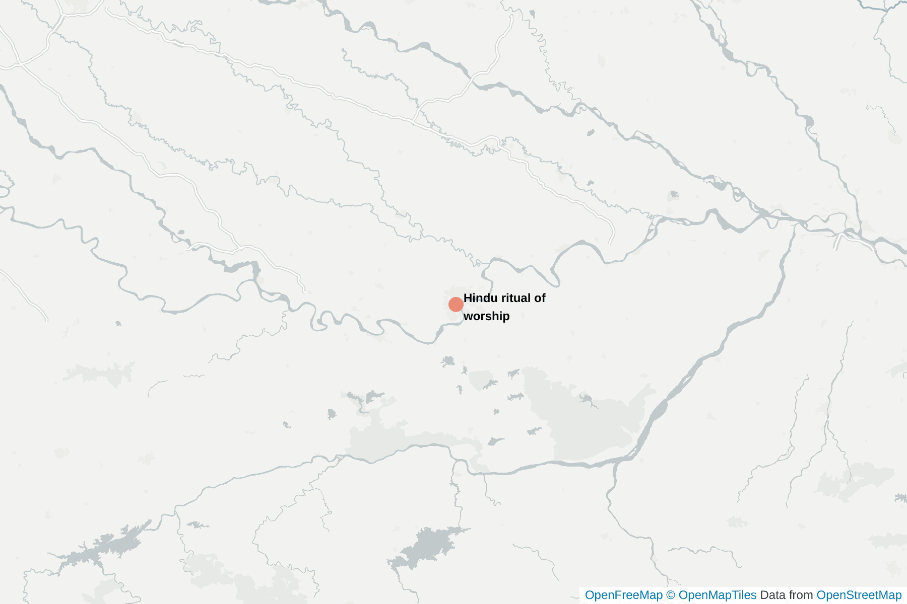 Map of Hindu ritual of worship