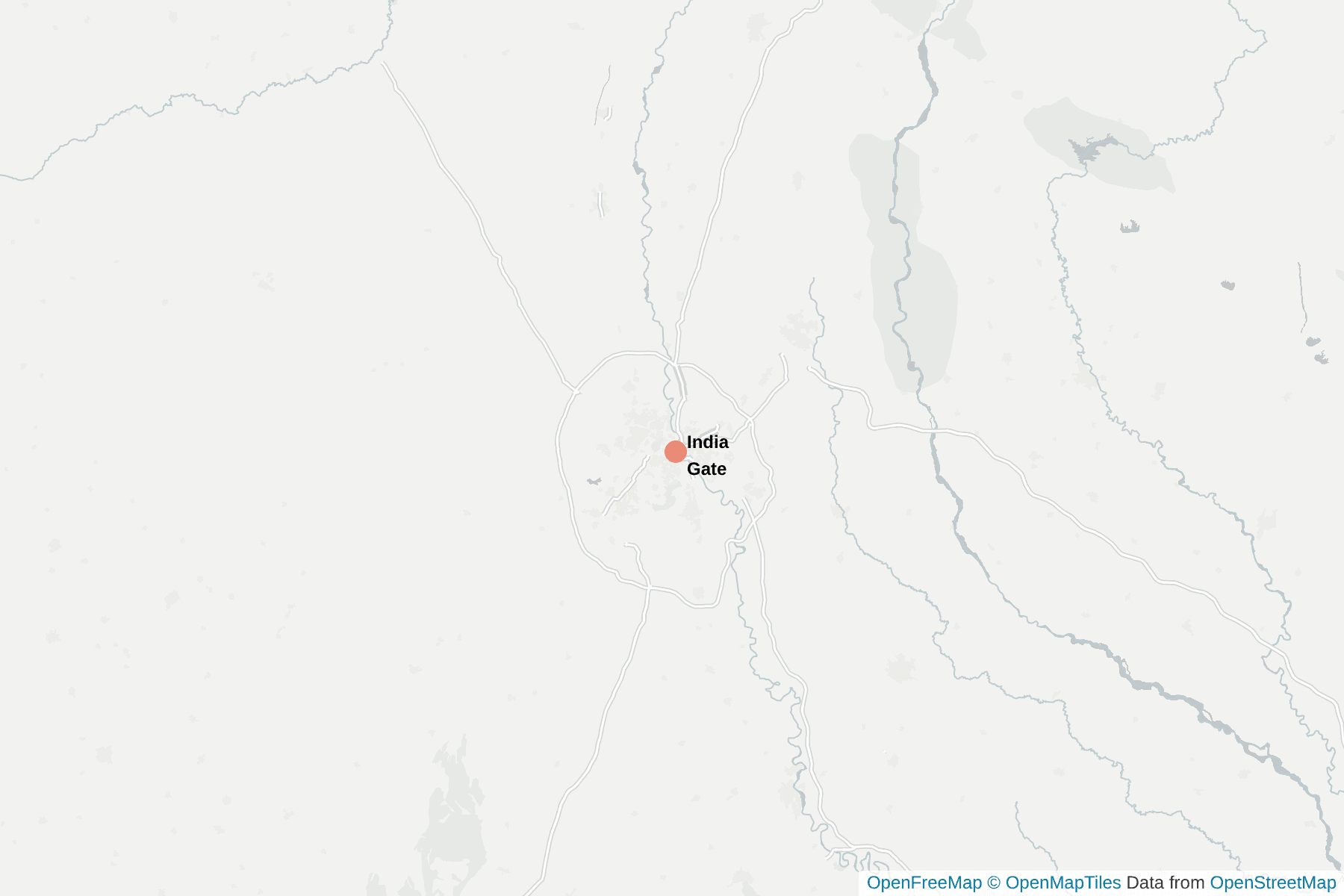 Map of India Gate