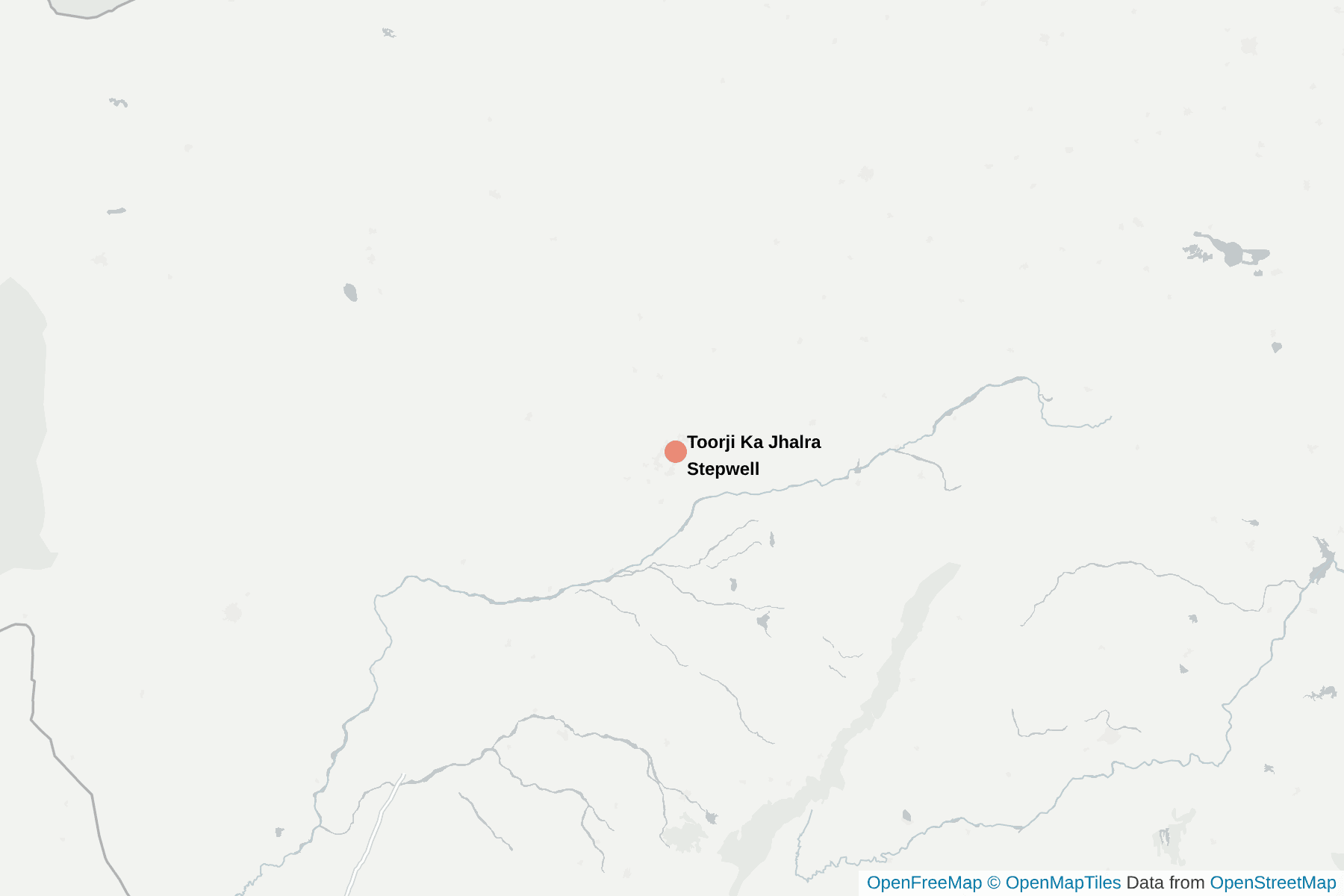 Map of Toorji Ka Jhalra Stepwell