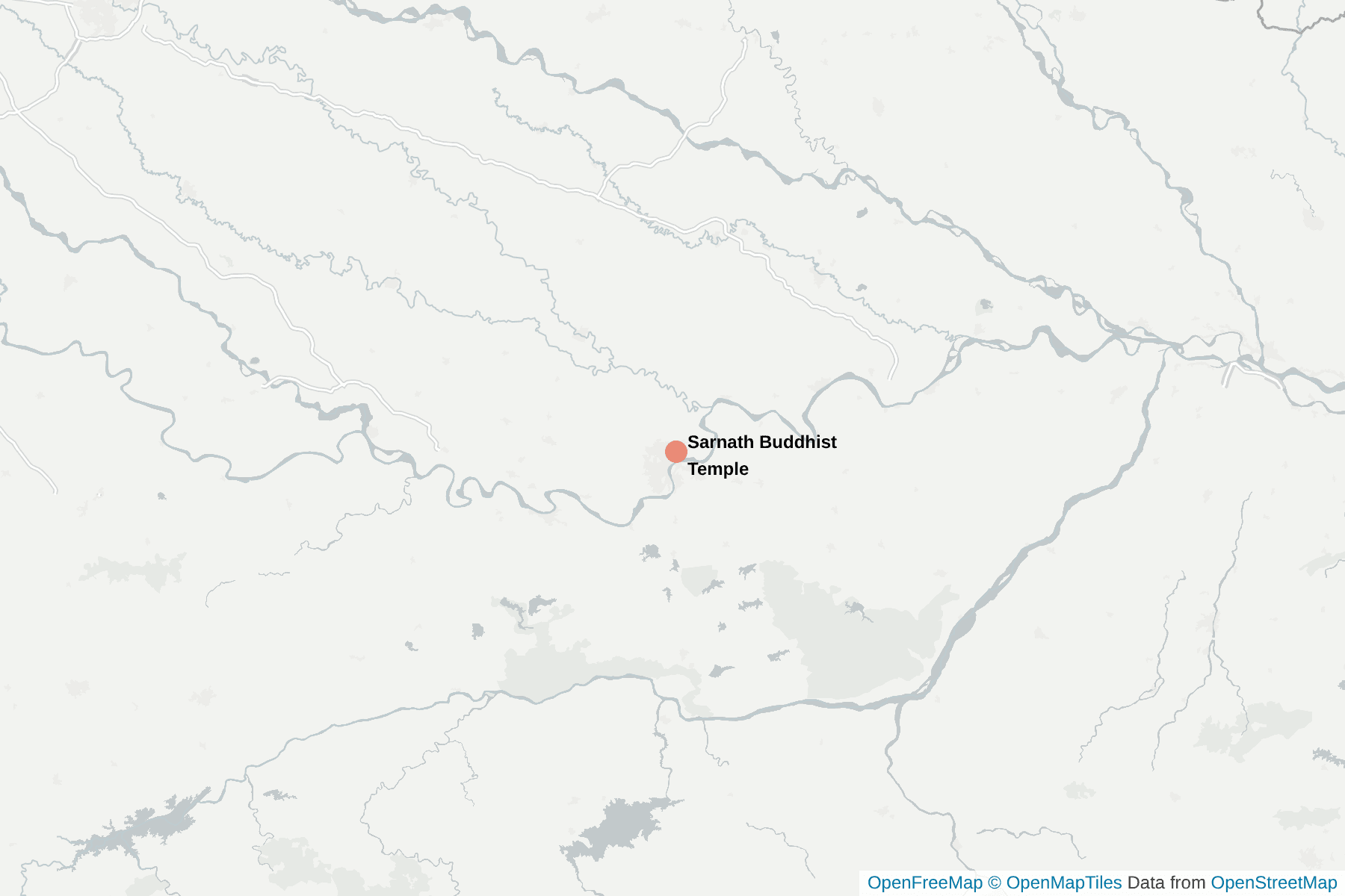 Map of Sarnath Buddhist Temple