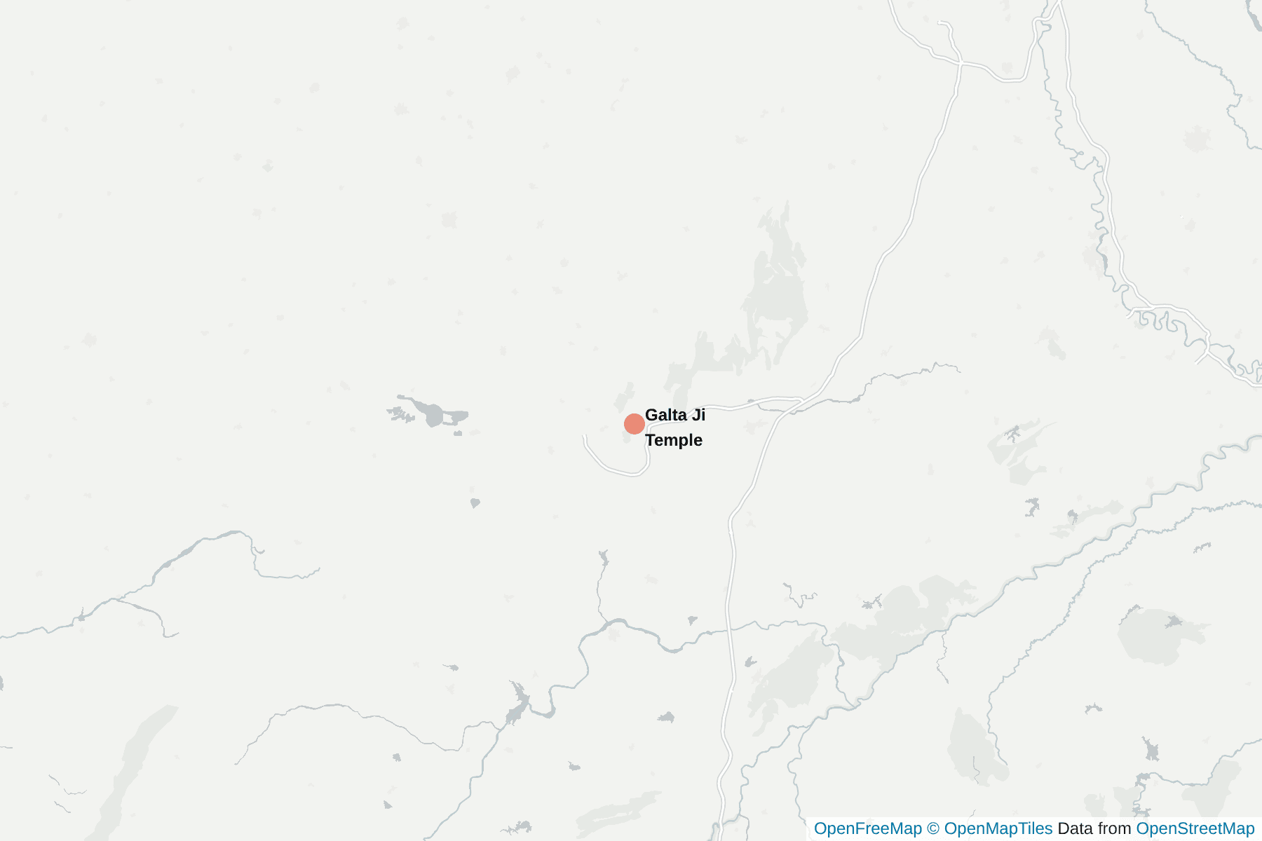 Map of Galta Ji Temple