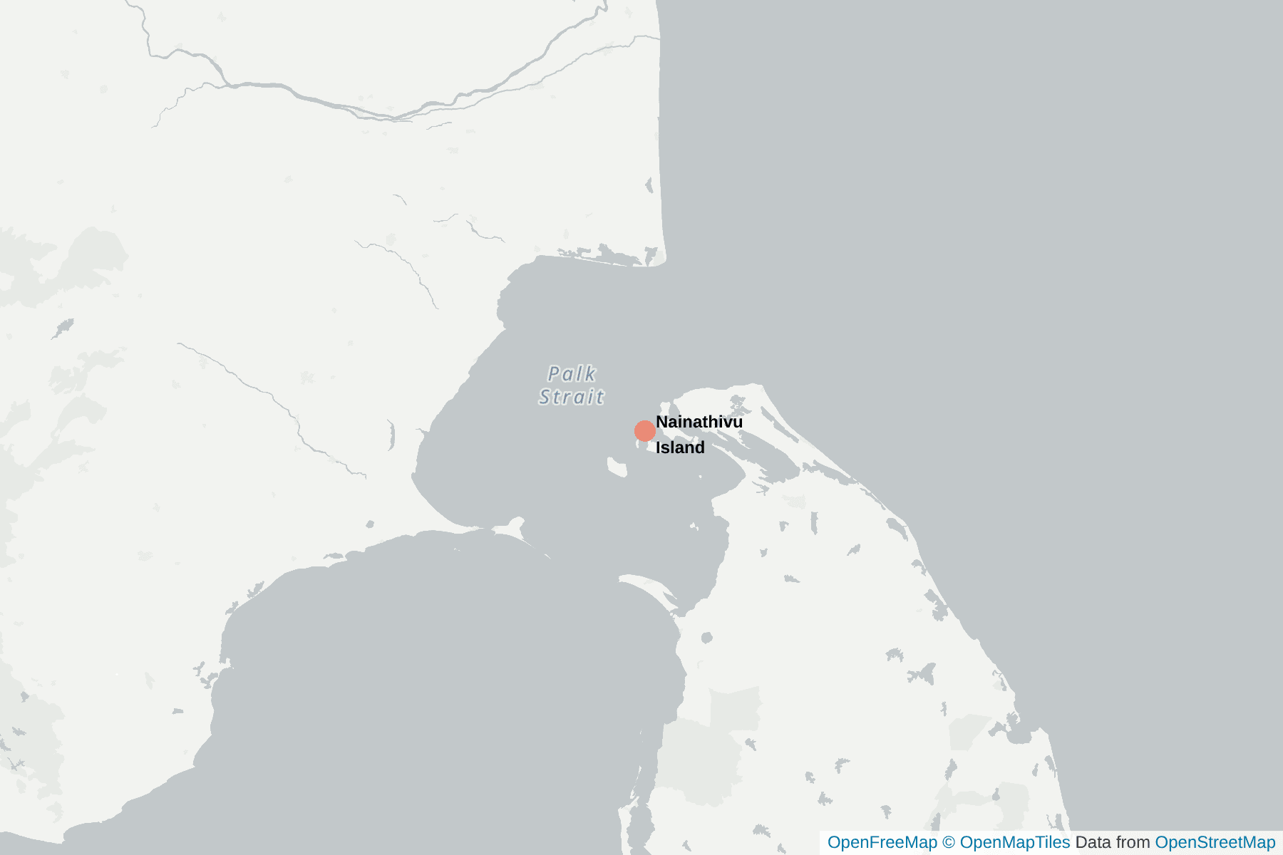 Map of Nainathivu Island