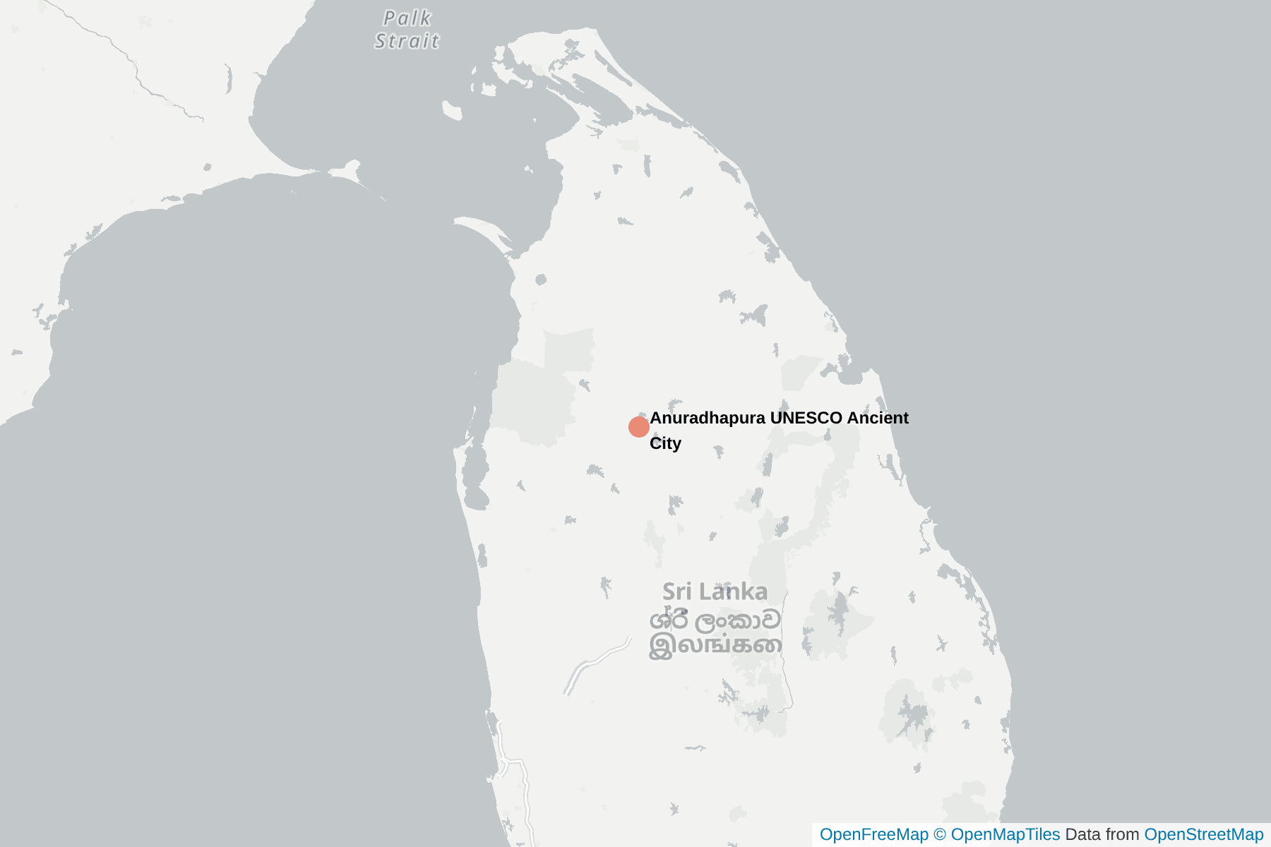 Map of Anuradhapura UNESCO Ancient City