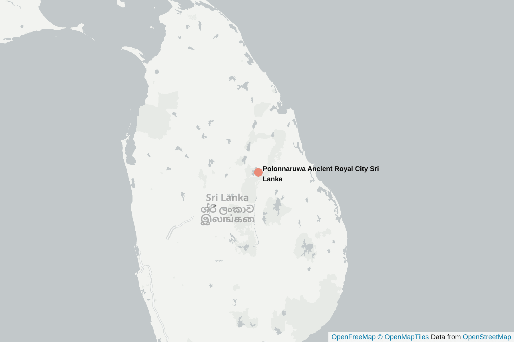 Map of Polonnaruwa Ancient Royal City Sri Lanka