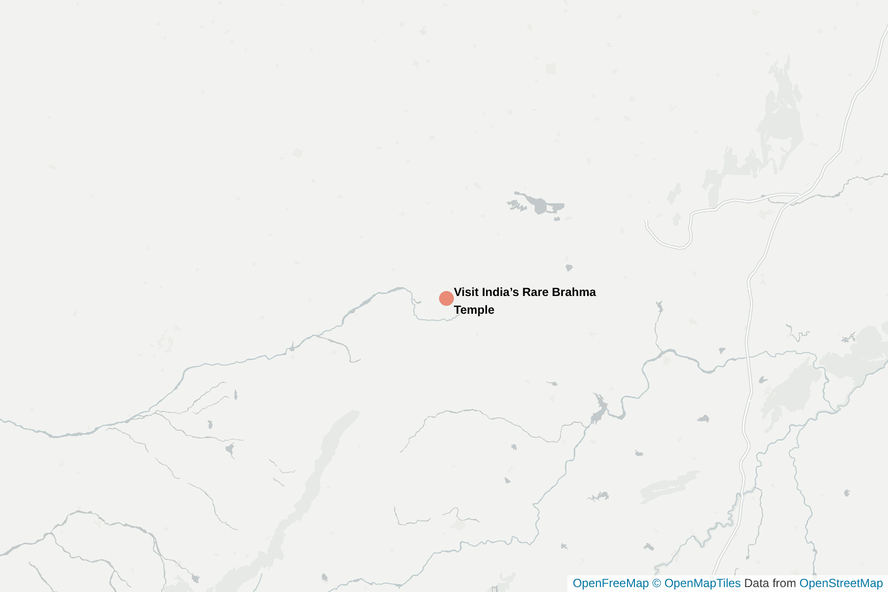 Map of Visit India’s Rare Brahma Temple