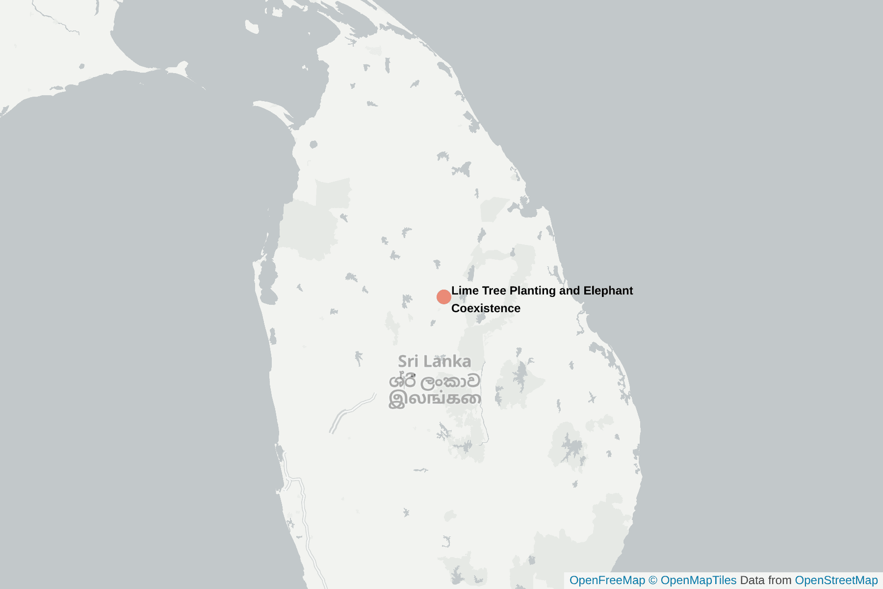 Map of Lime Tree Planting and Elephant Coexistence