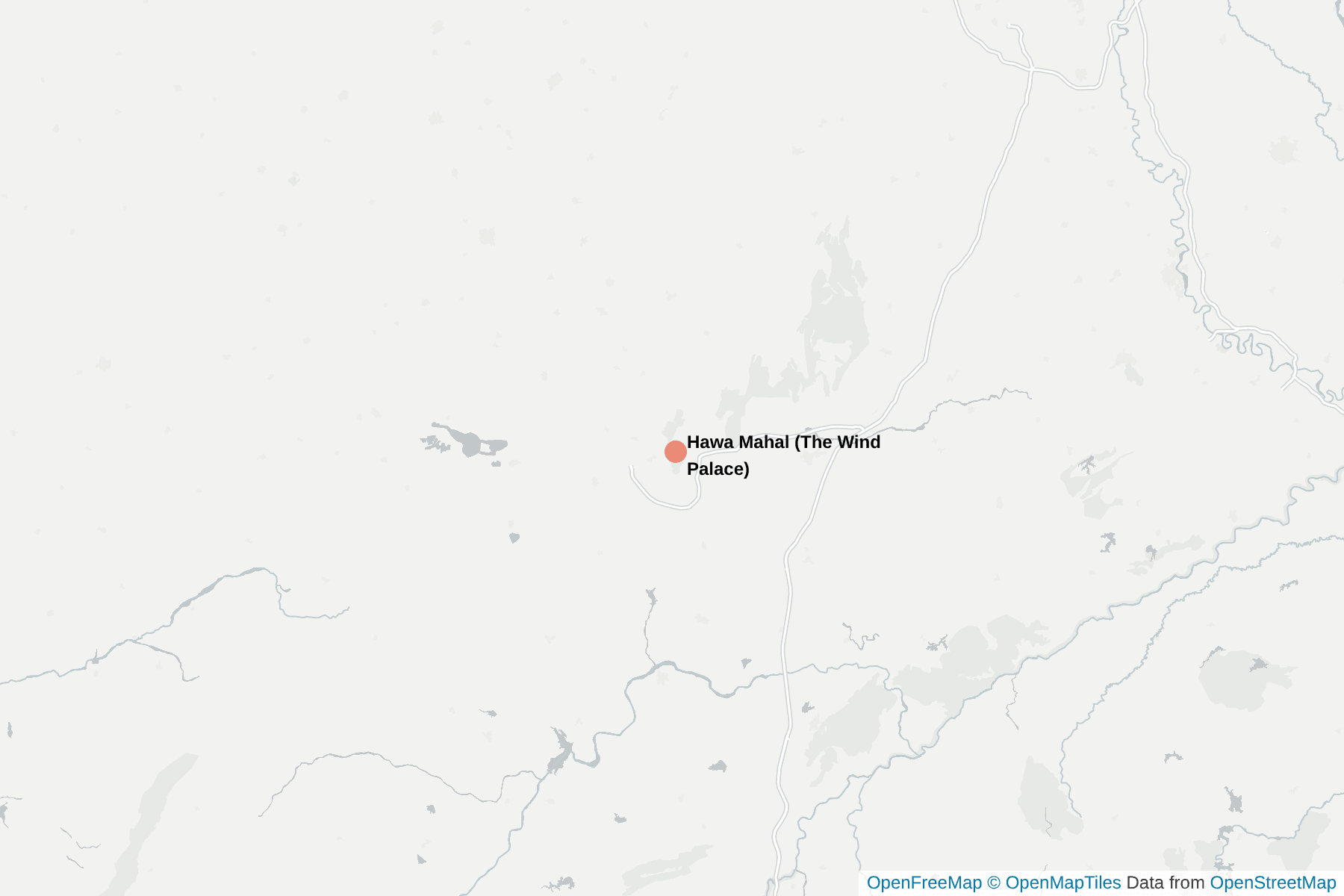 Map of Hawa Mahal (The Wind Palace)