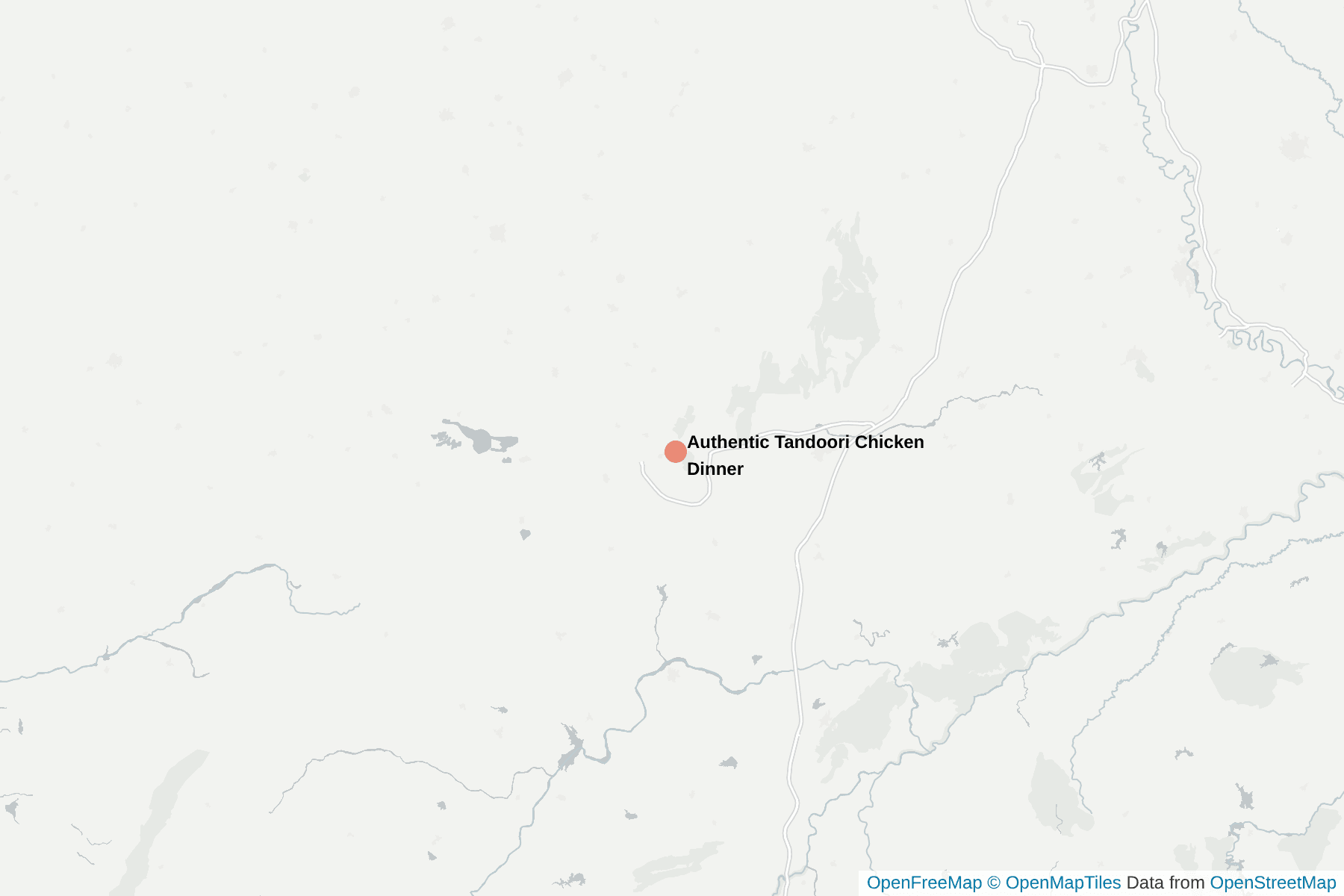 Map of Authentic Tandoori Chicken Dinner